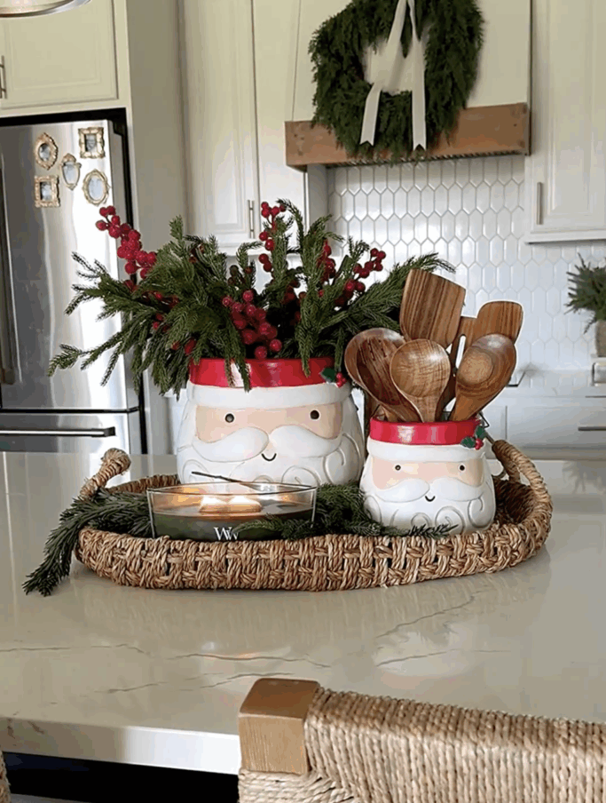 Christmas Kitchen Island Centerpiece Decor Ideas for 2025