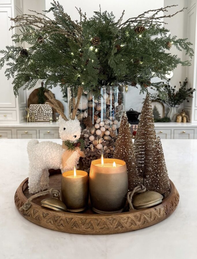 Christmas Kitchen Island Centerpiece Decor Ideas for 2025