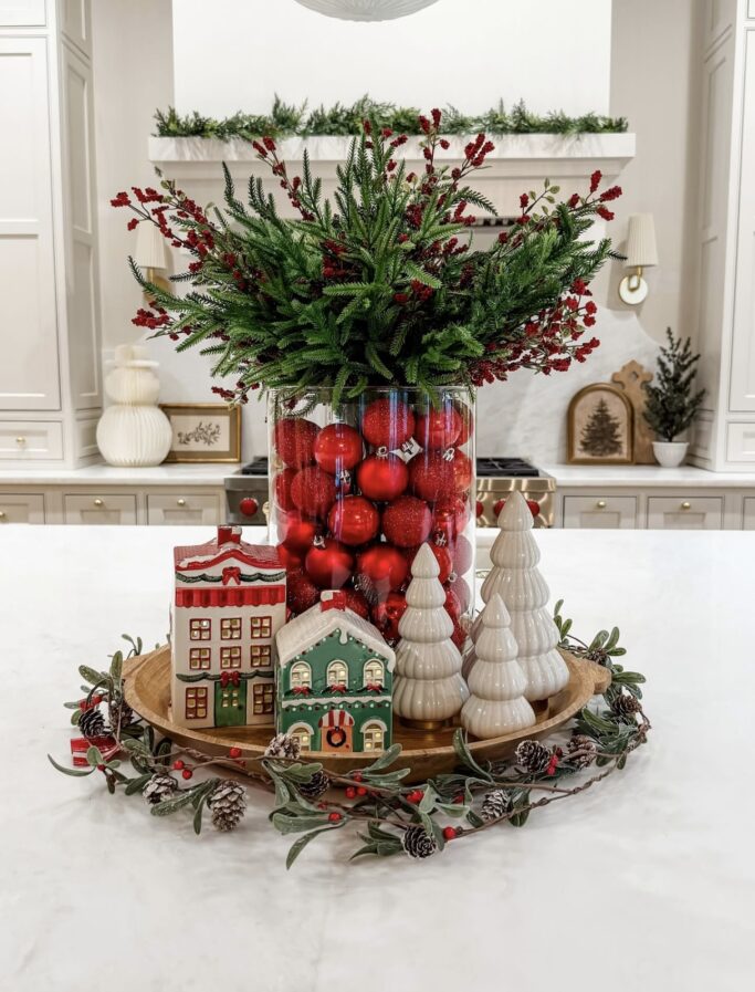 Christmas Kitchen Island Centerpiece Decor Ideas for 2025