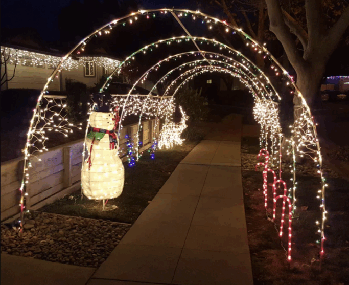 How to Install Light-Up Christmas Arches on Your Sidewalk