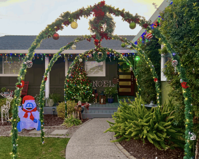 How to Install Light-Up Christmas Arches on Your Sidewalk