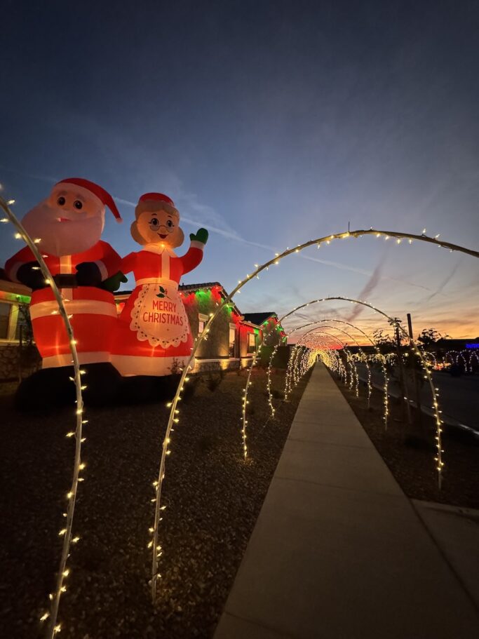 How to Install Light-Up Christmas Arches on Your Sidewalk