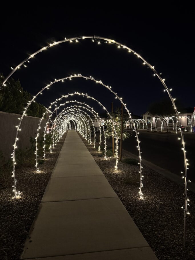 How to Install Light-Up Christmas Arches on Your Sidewalk