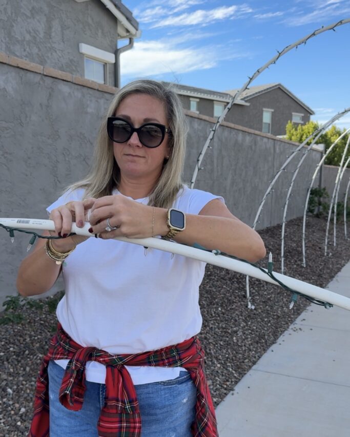 How to Install Light-Up Christmas Arches on Your Sidewalk