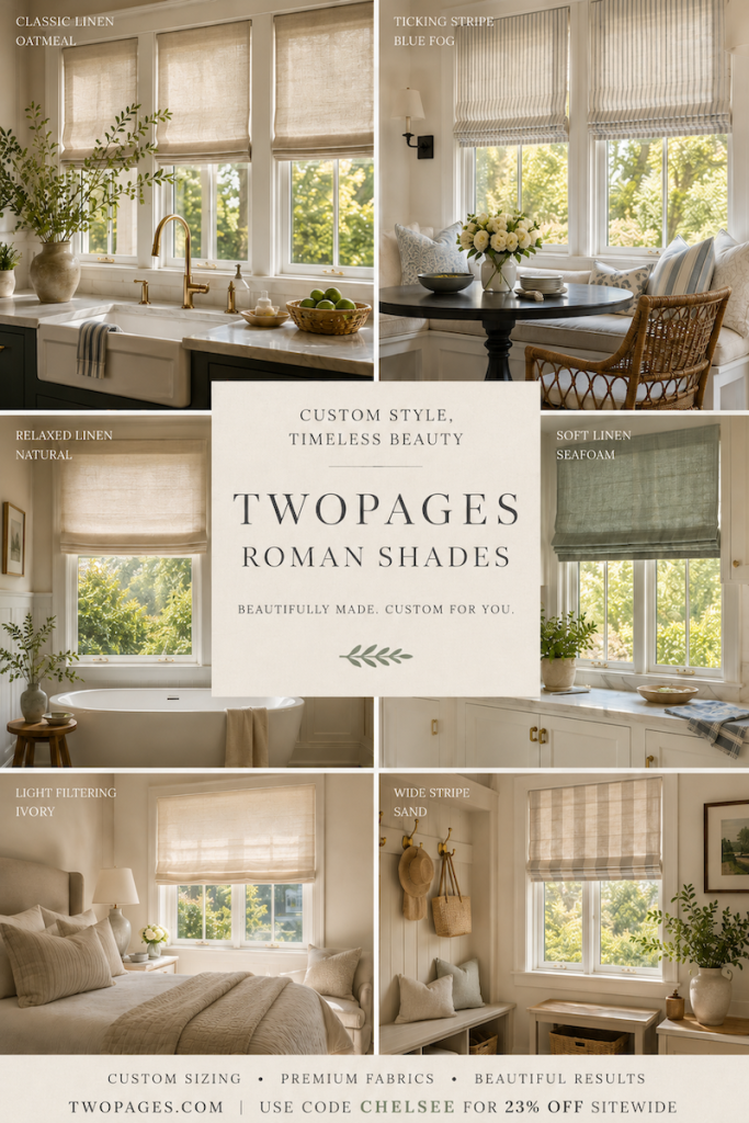 TWOPAGES Roman Shades Review + 23% off Discount Code CHELSEE